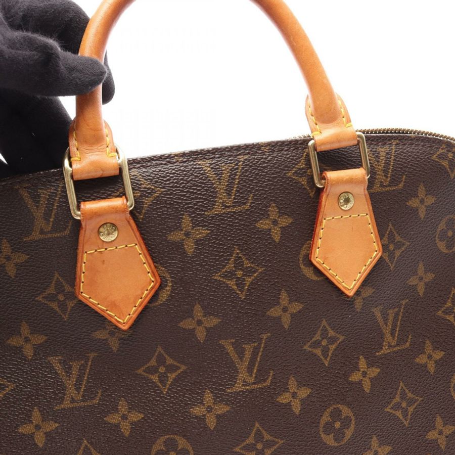 路易威登 Alma PM Monogram 手提包 M51130 PVC塗層帆布皮革棕色二手女士-5