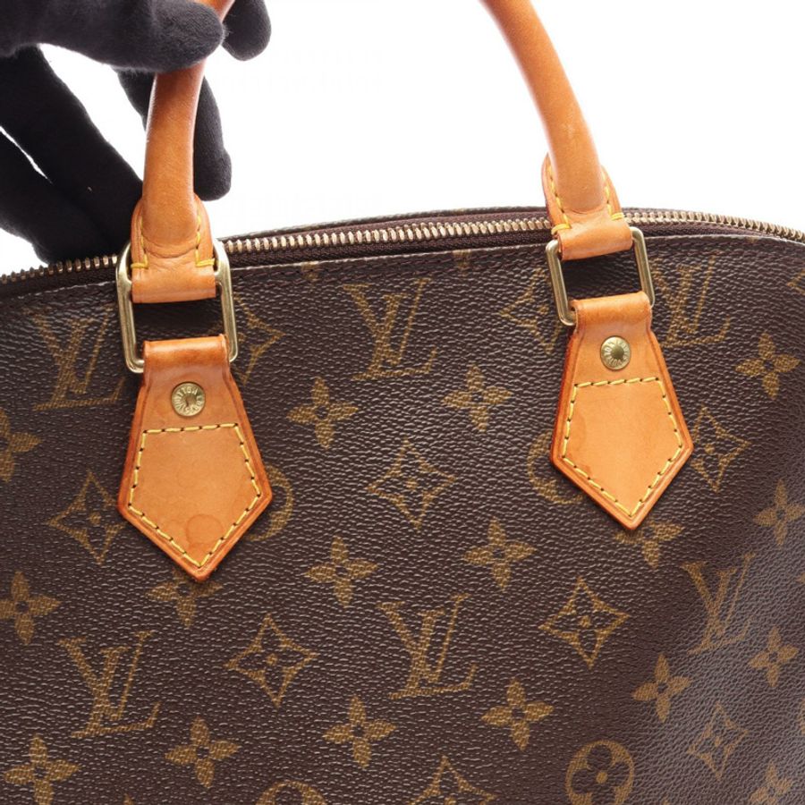 路易威登 Alma PM Monogram 手提包 M51130 PVC塗層帆布皮革棕色二手女士-10