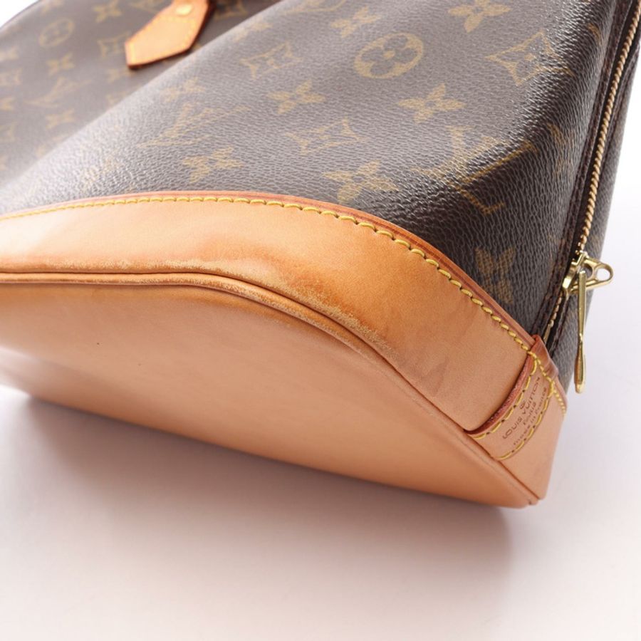 路易威登 Alma PM Monogram 手提包 M51130 PVC塗層帆布皮革棕色二手女士-15