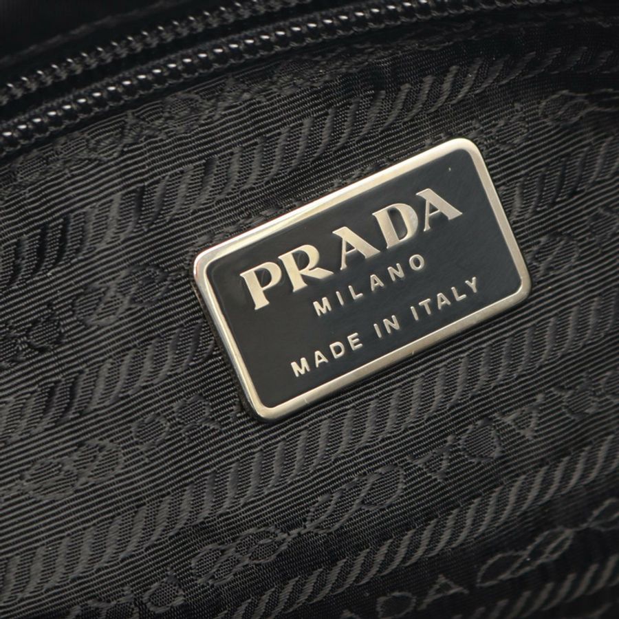 PRADA 男士黑色尼龍肩斜背包(二手)-3