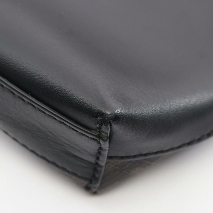 FENDI Zucca 肩斜背包 7VA470 PVC塗層帆布皮革 黑色 二手-5