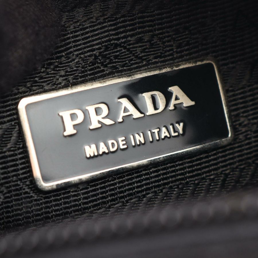 PRADA TESSUTO CALF 肩斜背包 BT0501 尼龍皮革 黑色 二手 女士-3