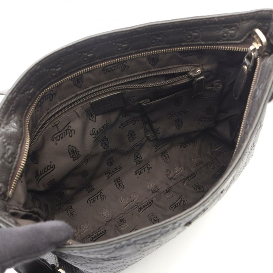 GUCCI Guccisima 肩挎斜背包 201446 棕色皮革 二手 男女通用-2