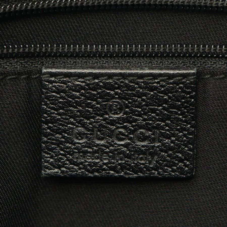 GUCCI Princess GG帆布Sherry系列手提包177052,黑色,二手女款-3