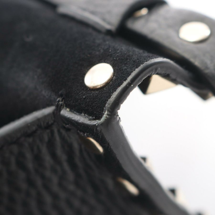 Valentino Garavani Rockstud 小號肩背包 7W2B0181VSF_0NO 黑色皮革二手女款-4