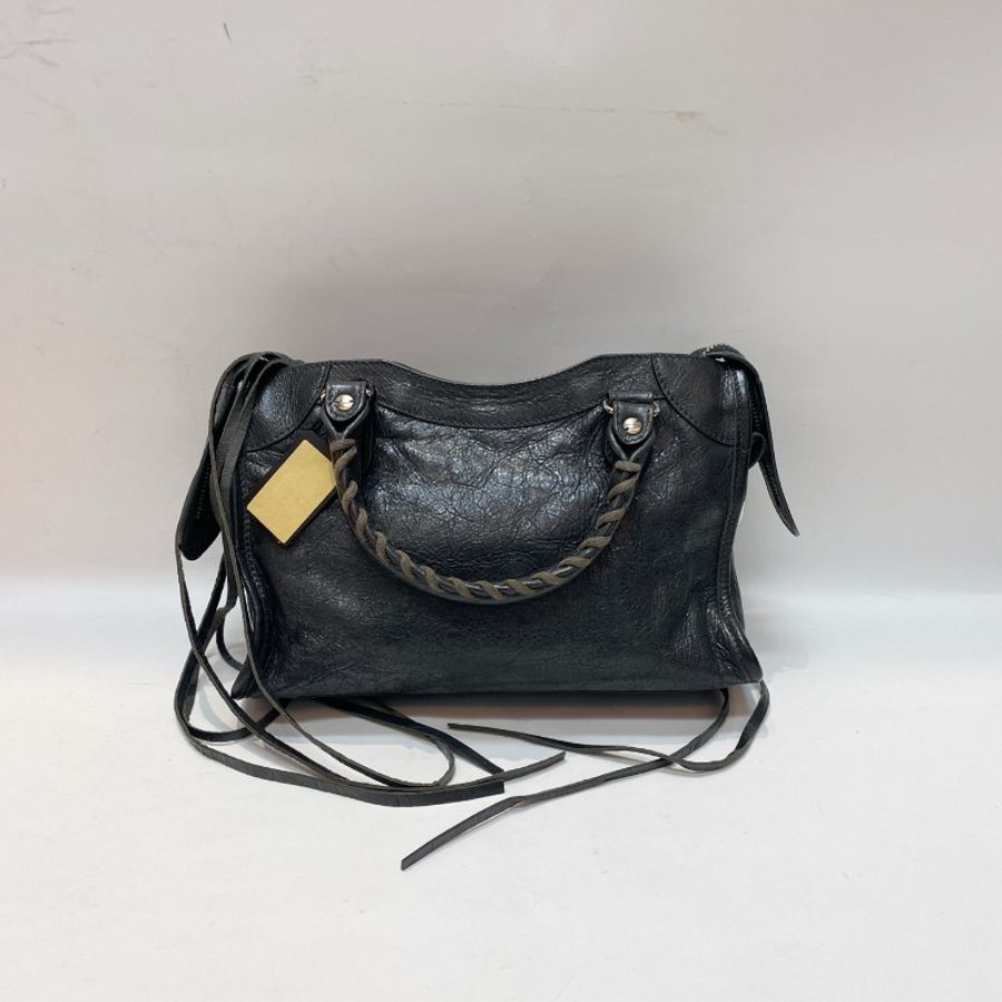BALENCIAGA巴黎世家CITY灰色mini机车包23×15×8-1