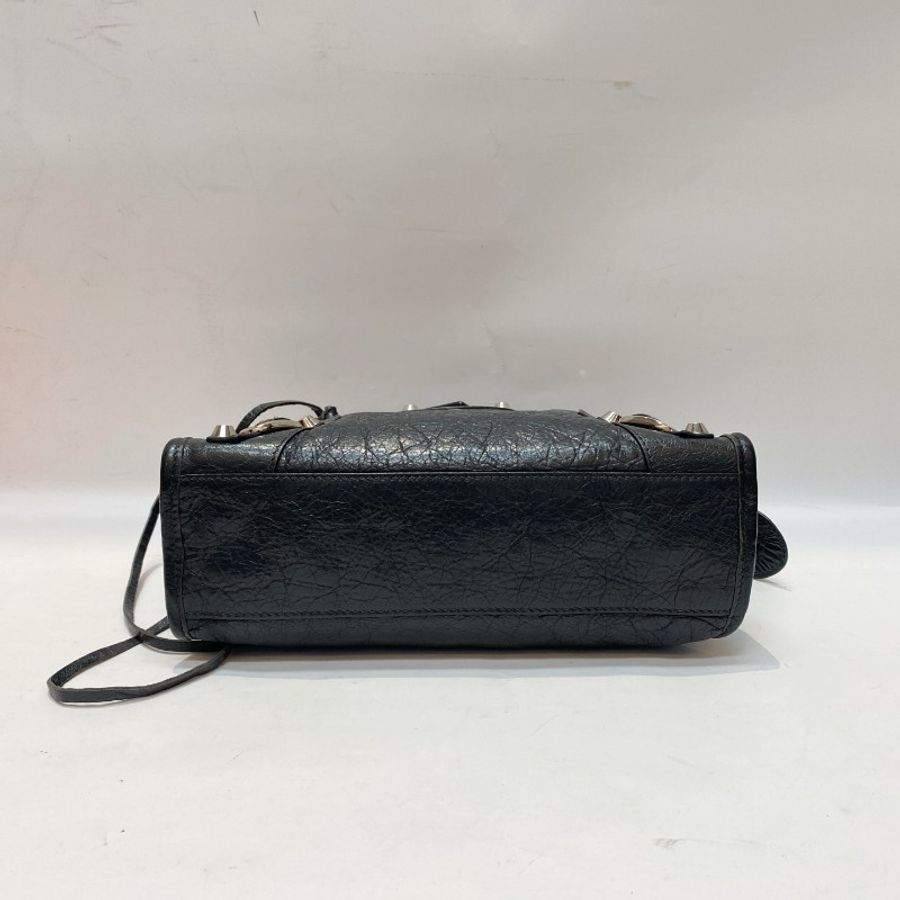 BALENCIAGA巴黎世家CITY灰色mini机车包23×15×8-4