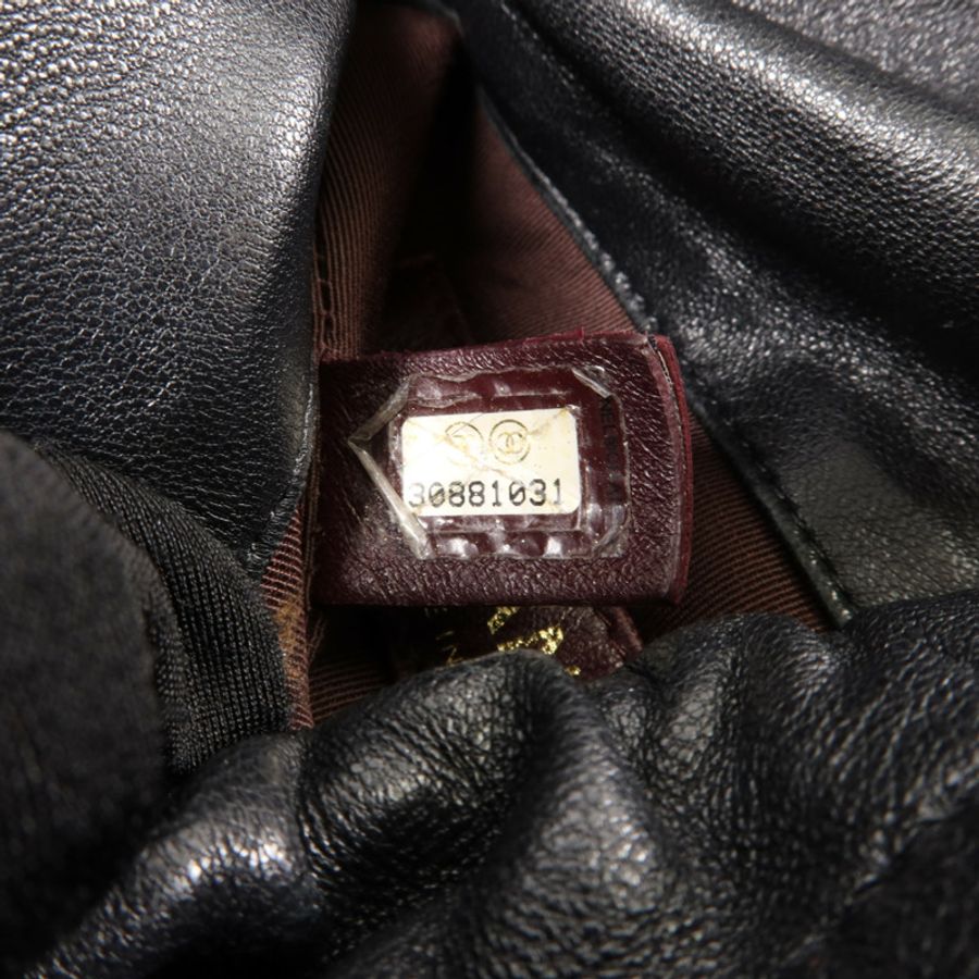 CHANEL 羊皮皮革Drawstring Chain Shoulder鏈帶肩背袋-6