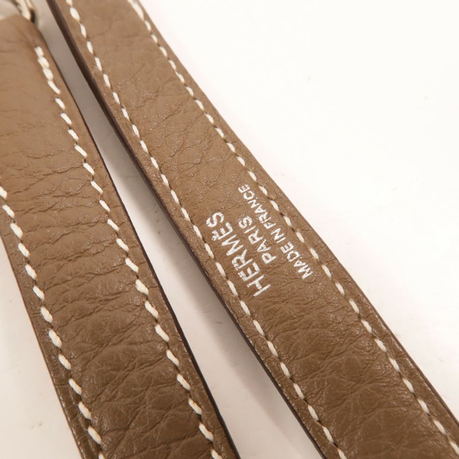 HERMES Clemence皮革Bolide 31手挽肩背兩用袋Etoupe-9