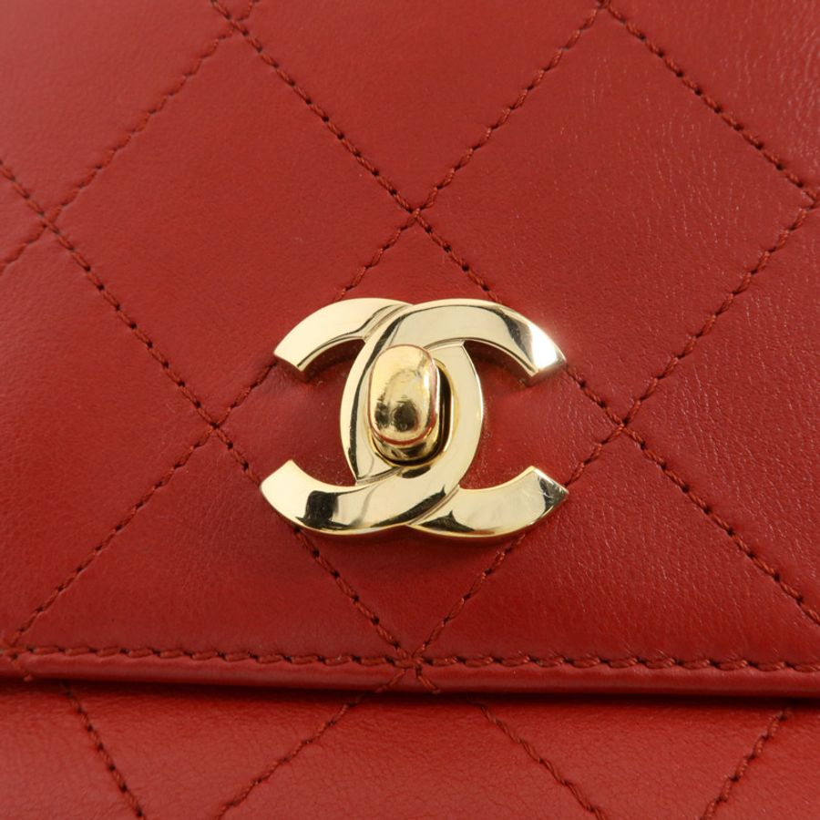 CHANEL 牛皮皮革Double Pocket Top Handle手挽肩背兩用袋-9