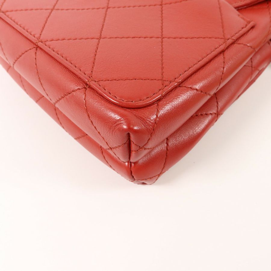 CHANEL 牛皮皮革Double Pocket Top Handle手挽肩背兩用袋-14