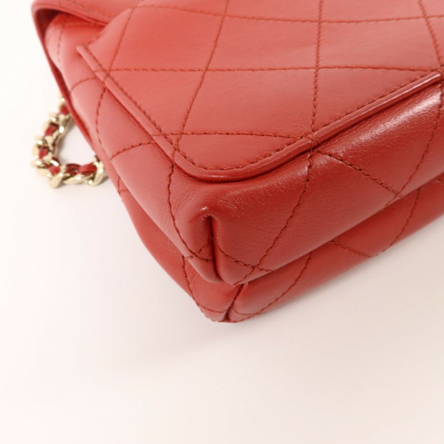 CHANEL 牛皮皮革Double Pocket Top Handle手挽肩背兩用袋-15