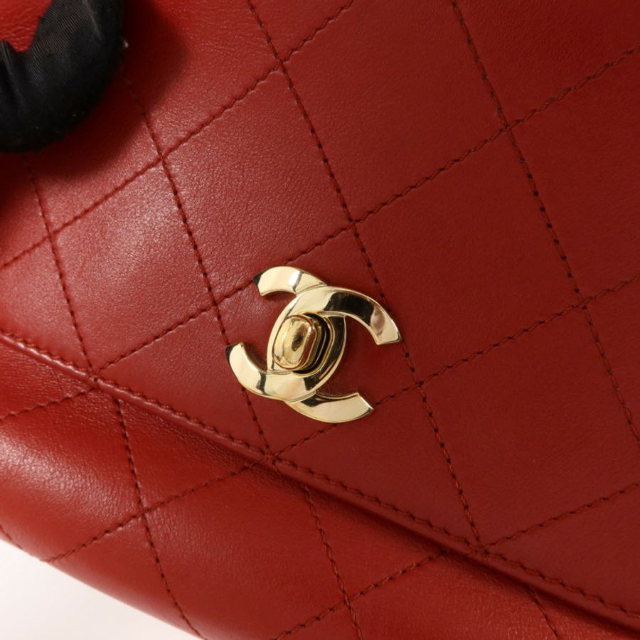 CHANEL 牛皮皮革Double Pocket Top Handle手挽肩背兩用袋-16