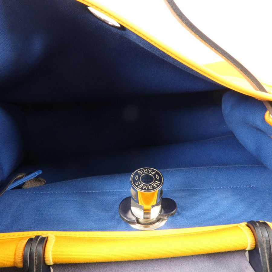 HERMES 帆布Herbag PM手挽肩背兩用袋Jaune D'Or-4
