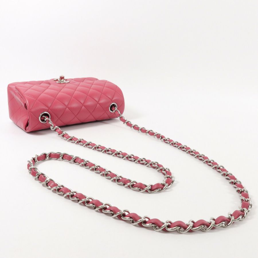 CHANEL 羊皮皮革Classic 20鏈帶肩背袋-9