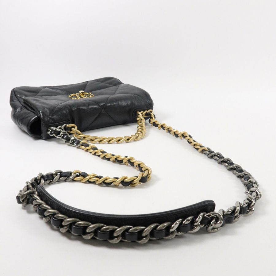 CHANEL 羊皮皮革C19 Small手挽肩背兩用袋-9