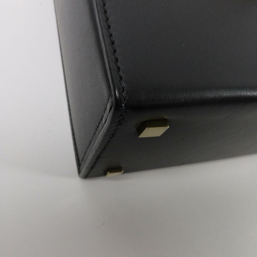 HERMES Tadelakt皮革Cinhetic Bag手挽肩背兩用袋Noir-9