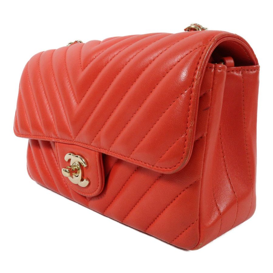 CHANEL 羊皮皮革Mini Classic 17鏈帶肩背袋-2