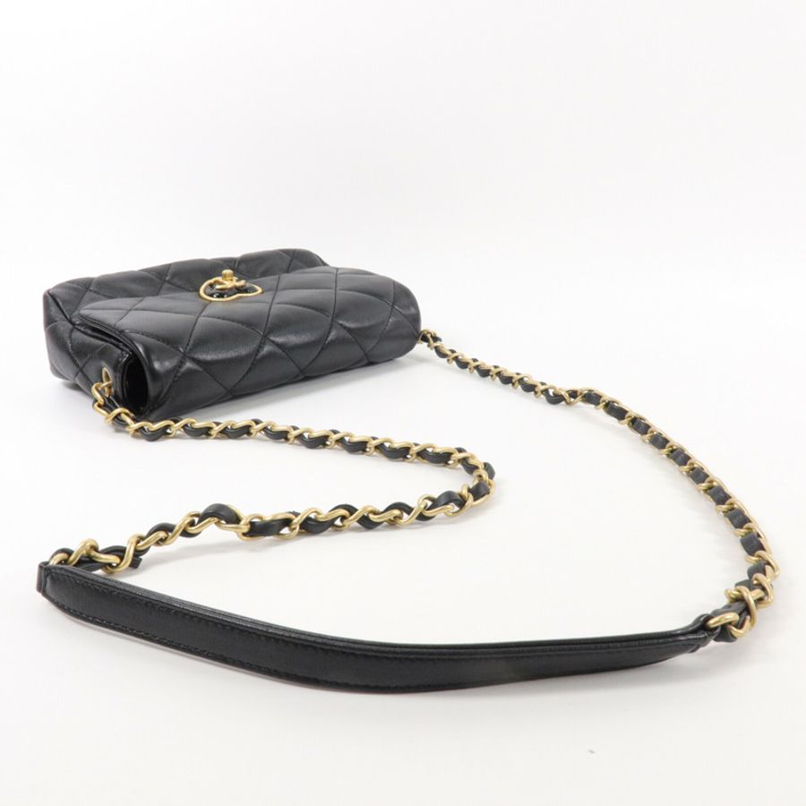 CHANEL 羊皮皮革Heart Flap Bag鏈帶肩背袋-8