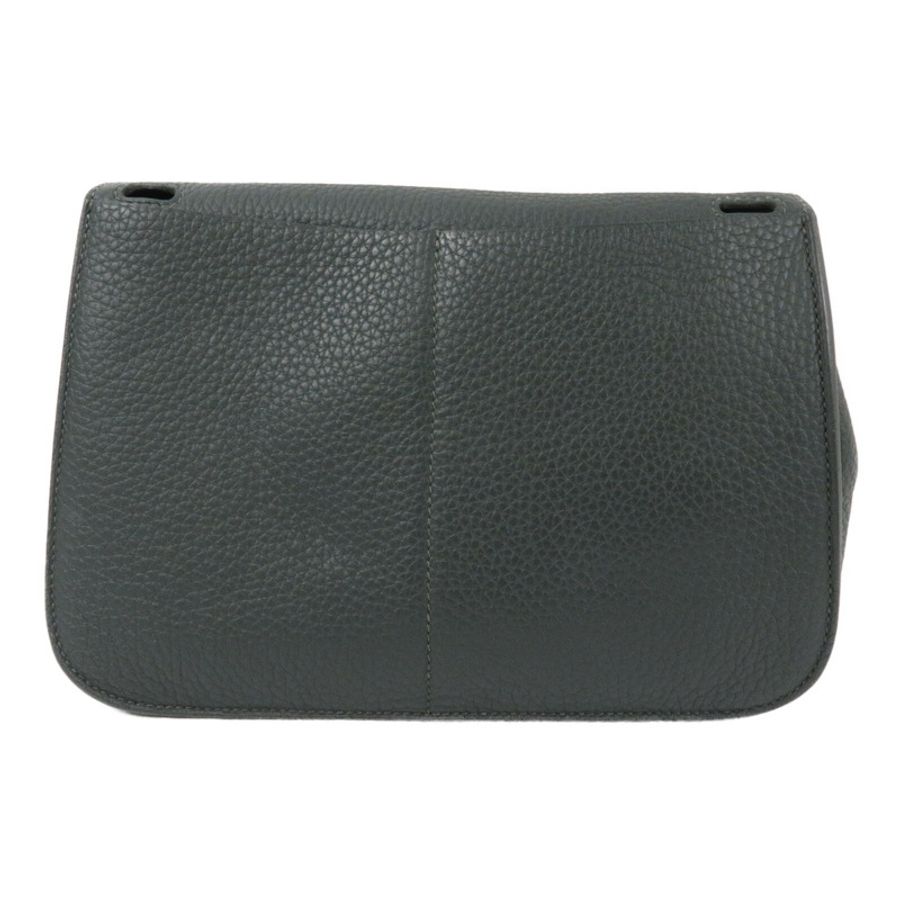 HERMES Clemence皮革Halzan 25手挽肩背兩用袋Vert Cypres-1