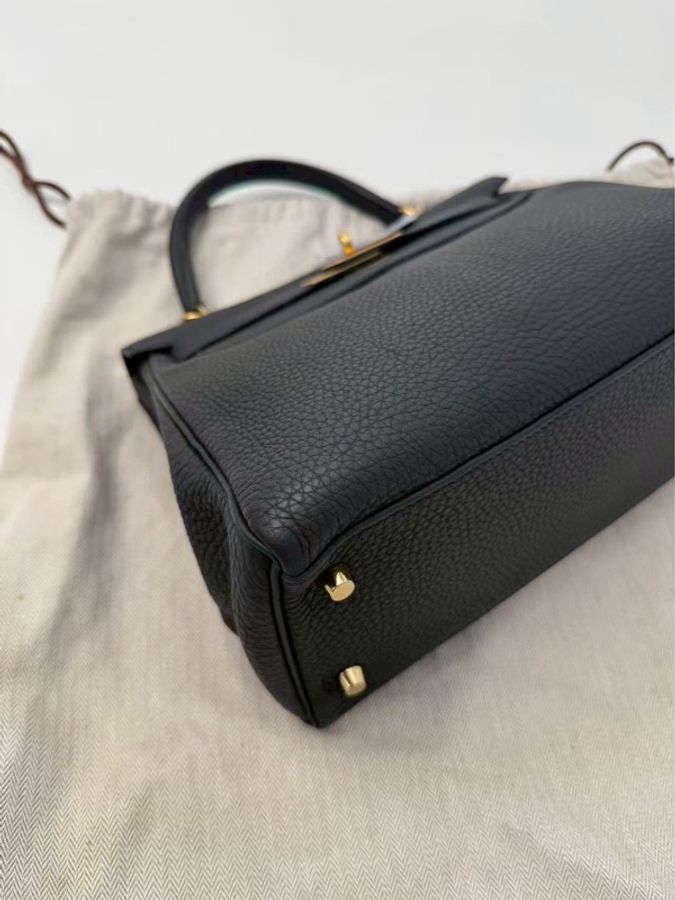 🖤 Hermès Kelly 28|Black Noir 黑金|Togo|T刻|經典夢幻收藏 🖤-10