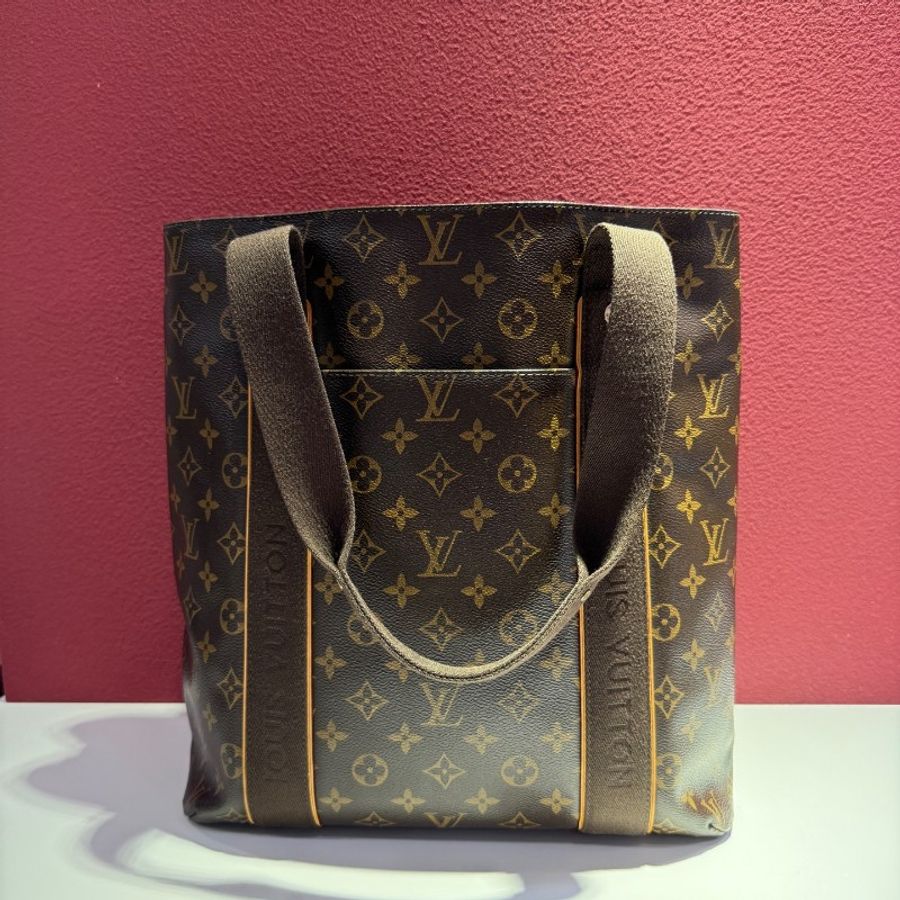 路易威登/Louis Vuitton Cabas系列 經典老花豎版琴譜 單肩托特包 手提包-0