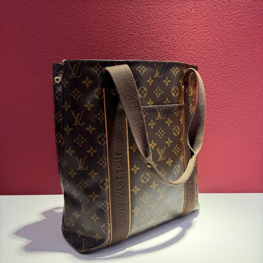 路易威登/Louis Vuitton Cabas系列 經典老花豎版琴譜 單肩托特包 手提包-1
