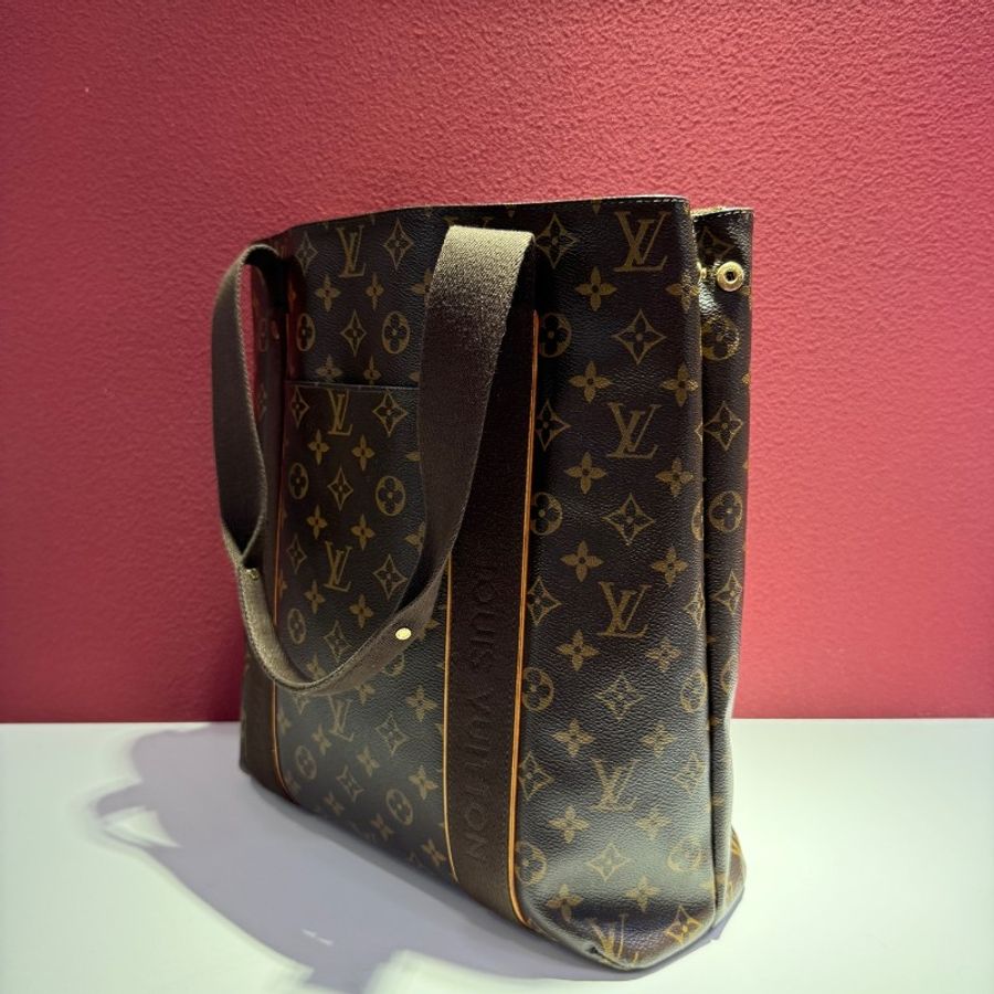 路易威登/Louis Vuitton Cabas系列 經典老花豎版琴譜 單肩托特包 手提包-2