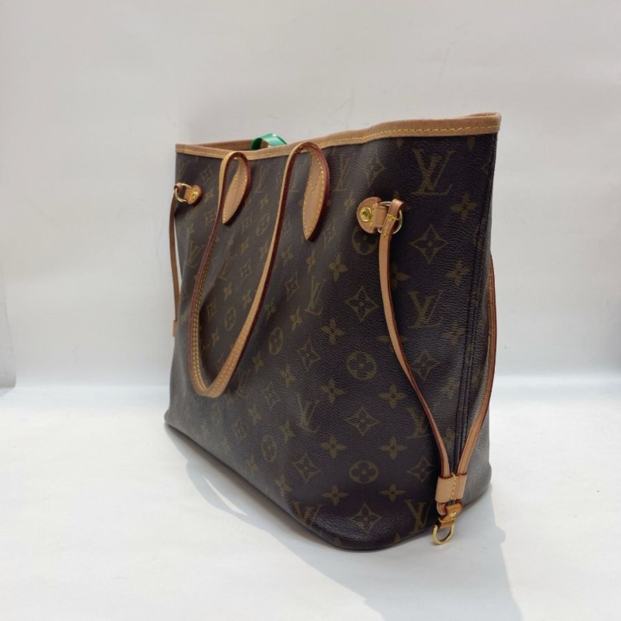 LV路易威登Neverfull老花中号米色内里托特包购物袋31×28×16-2