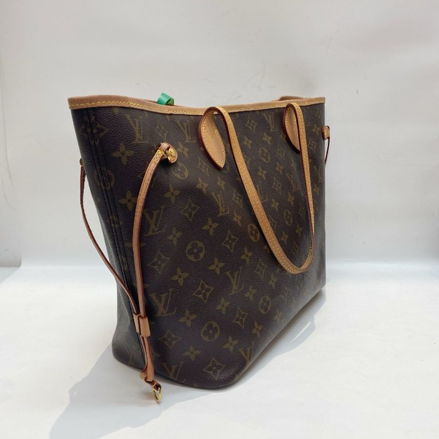 LV路易威登Neverfull老花中号米色内里托特包购物袋31×28×16-3