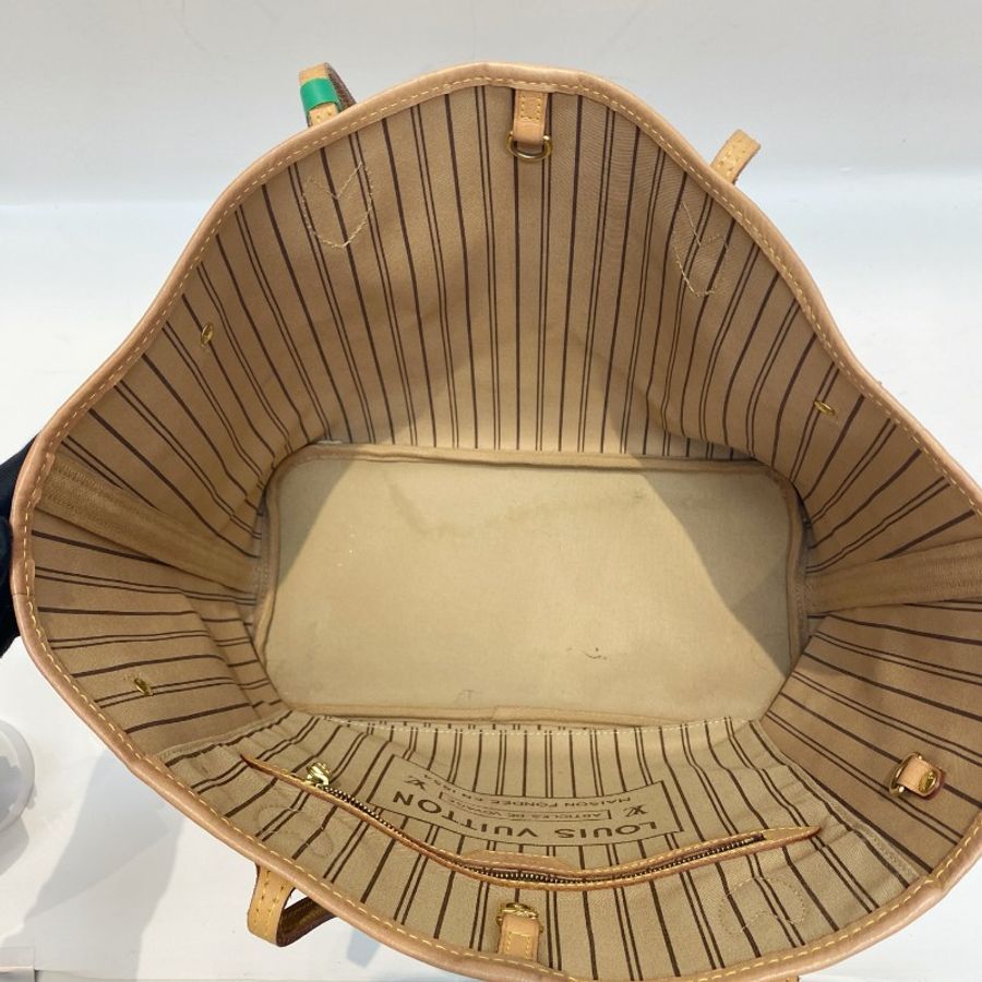 LV路易威登Neverfull老花中号米色内里托特包购物袋31×28×16-5