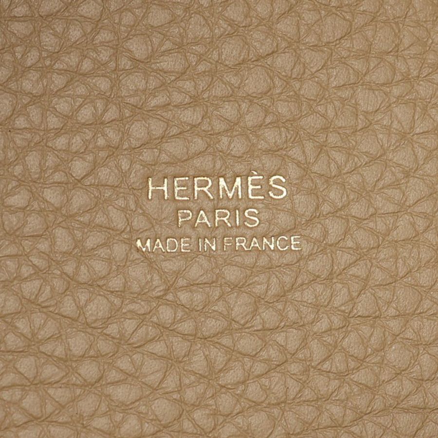 HERMES 愛馬仕 Picotin Lock 18 手提包 馬爾法米色 Taurillon牛皮 W刻 金扣 H056289CC-3