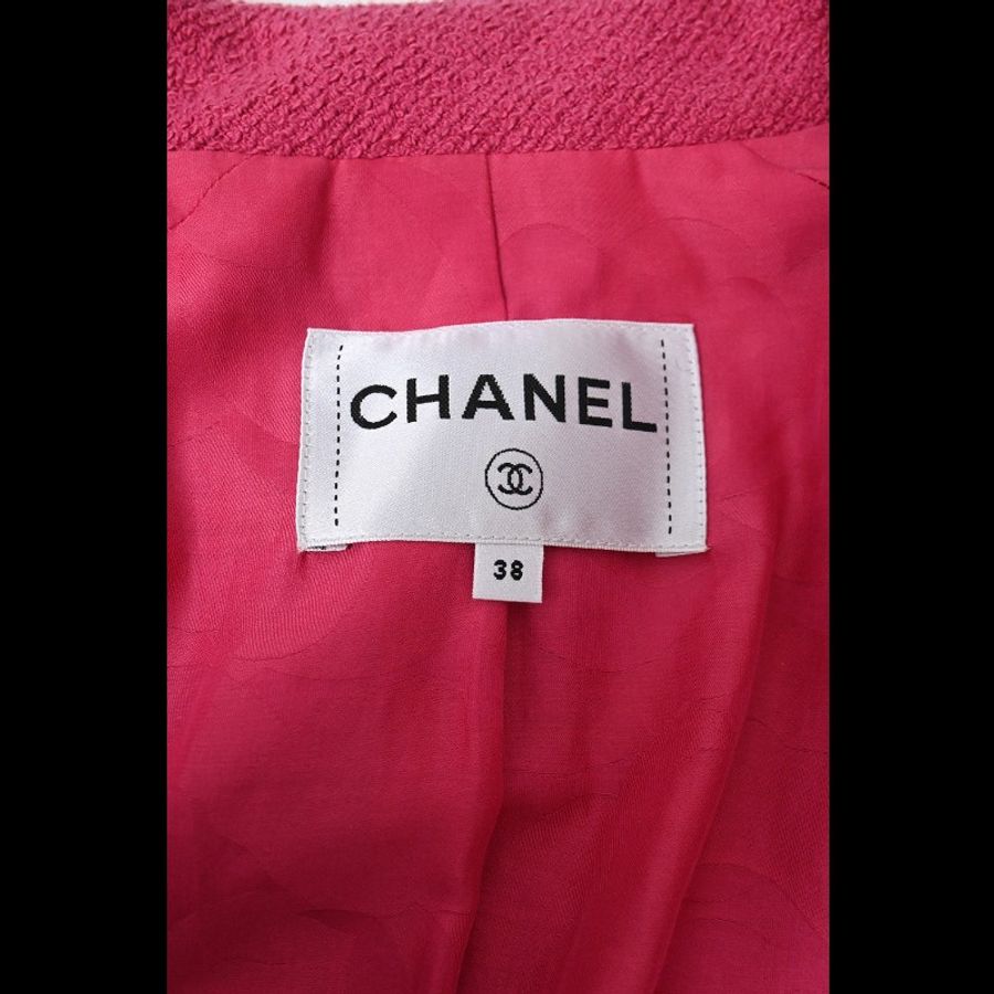 Chanel 20C车站系列秀款玫红色四口袋上衣外套-7