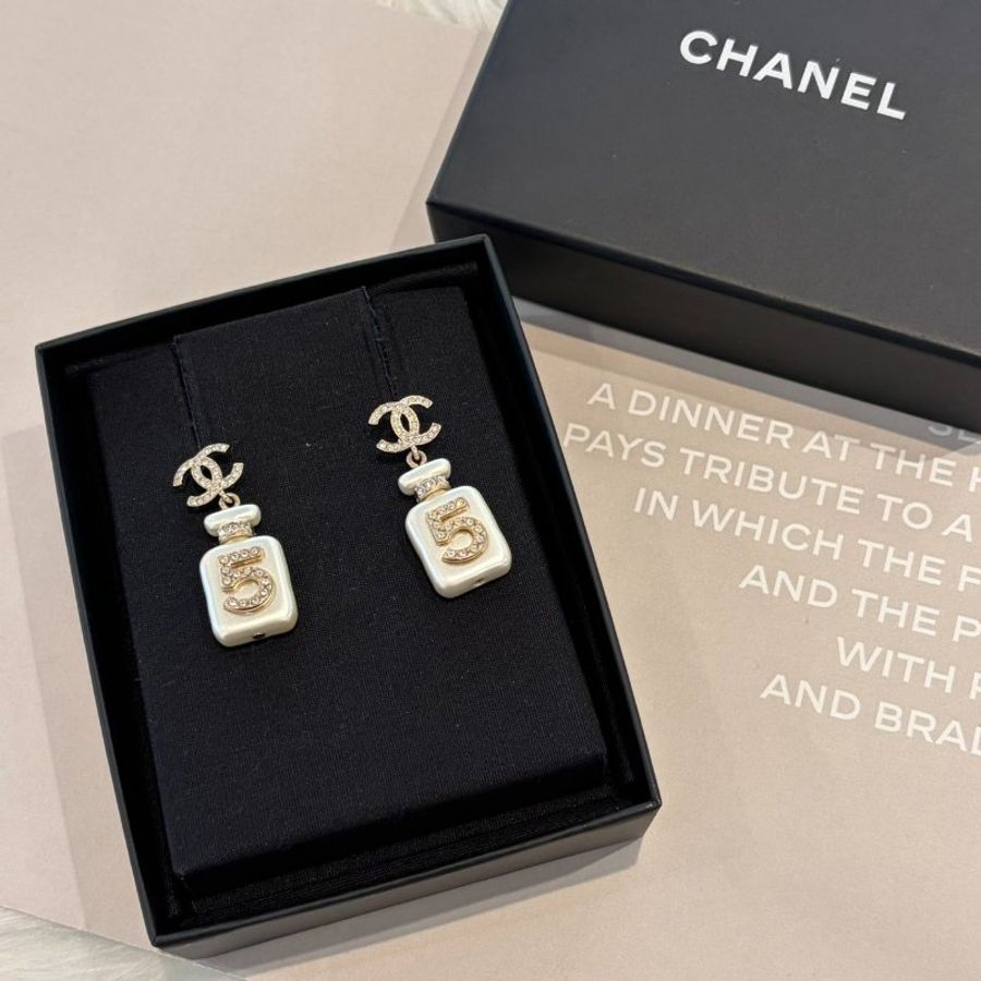 CHANEL 香水瓶造型耳環-0