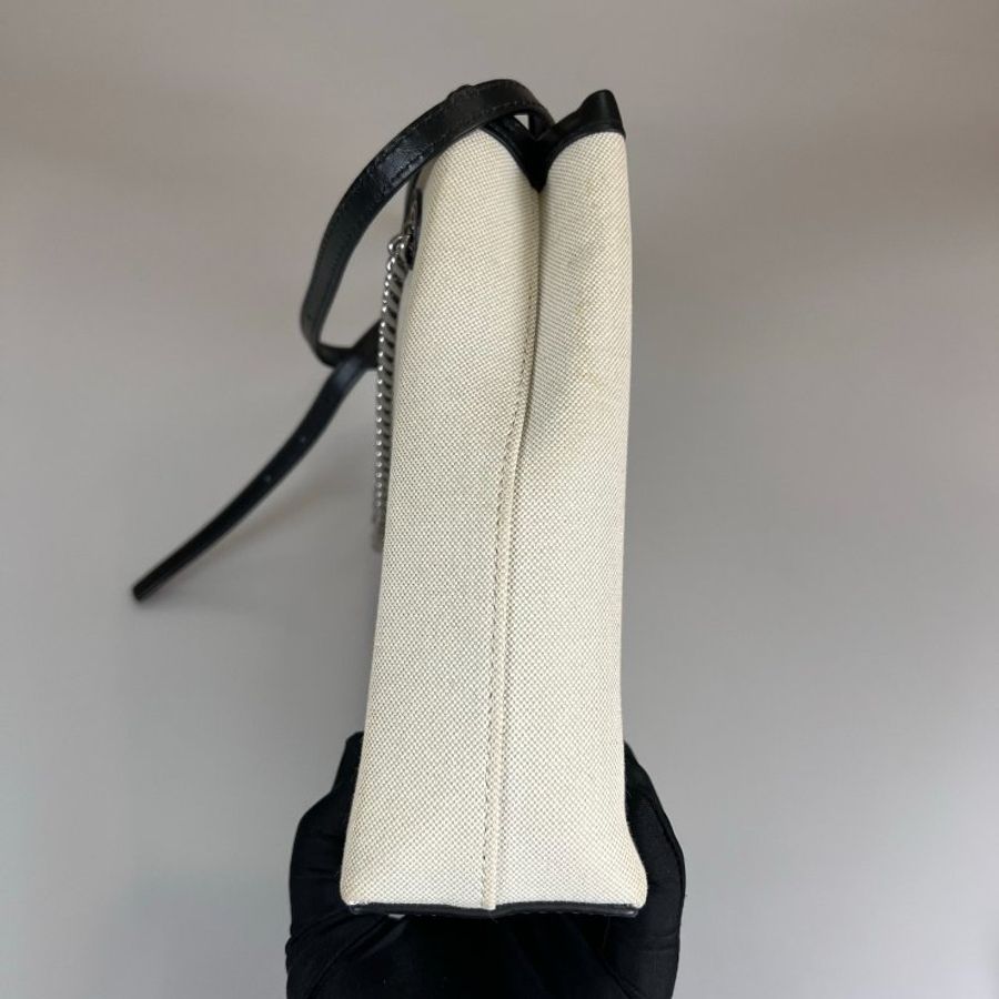 BALENCIAGA 761303 帆布鍊條手提斜背包-3