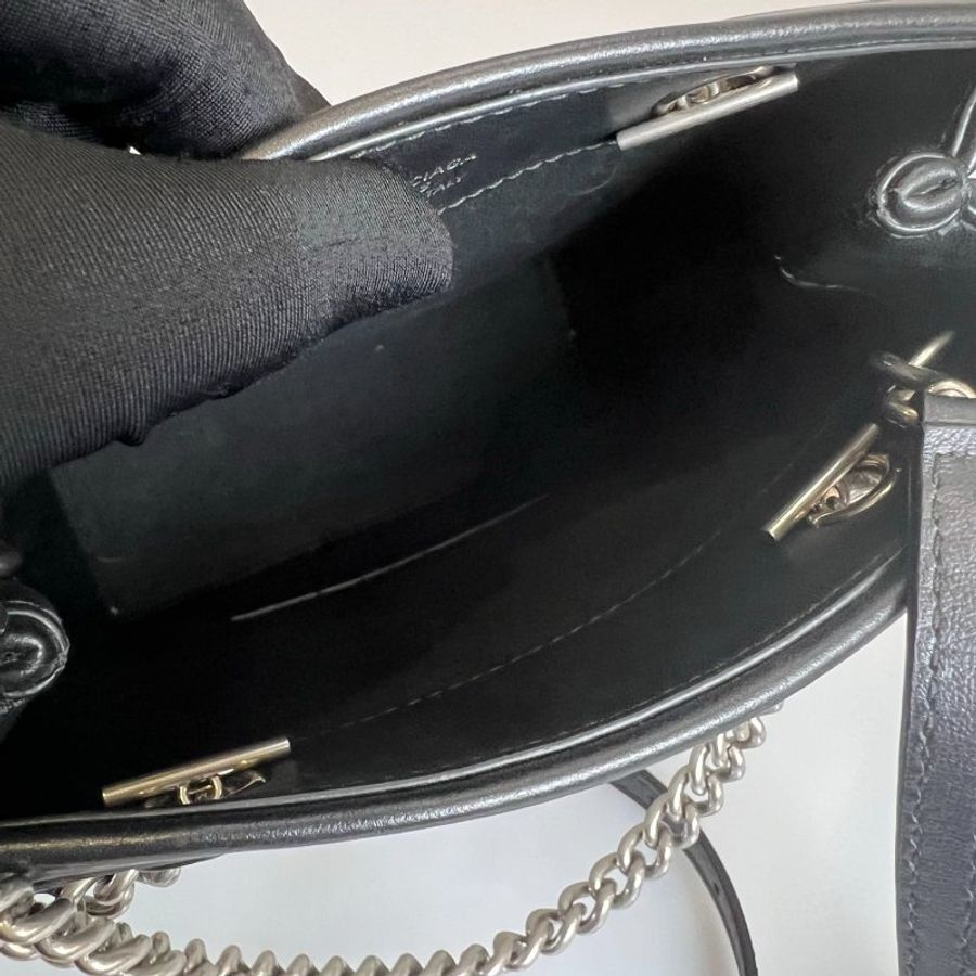 BALENCIAGA 761303 帆布鍊條手提斜背包-5