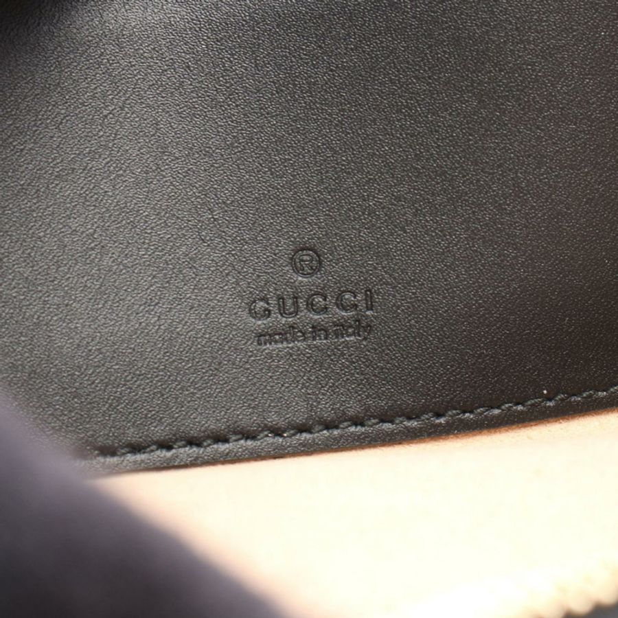 GUCCI 雙 G 斜背包 546597 黑色絨面革漆皮二手-3