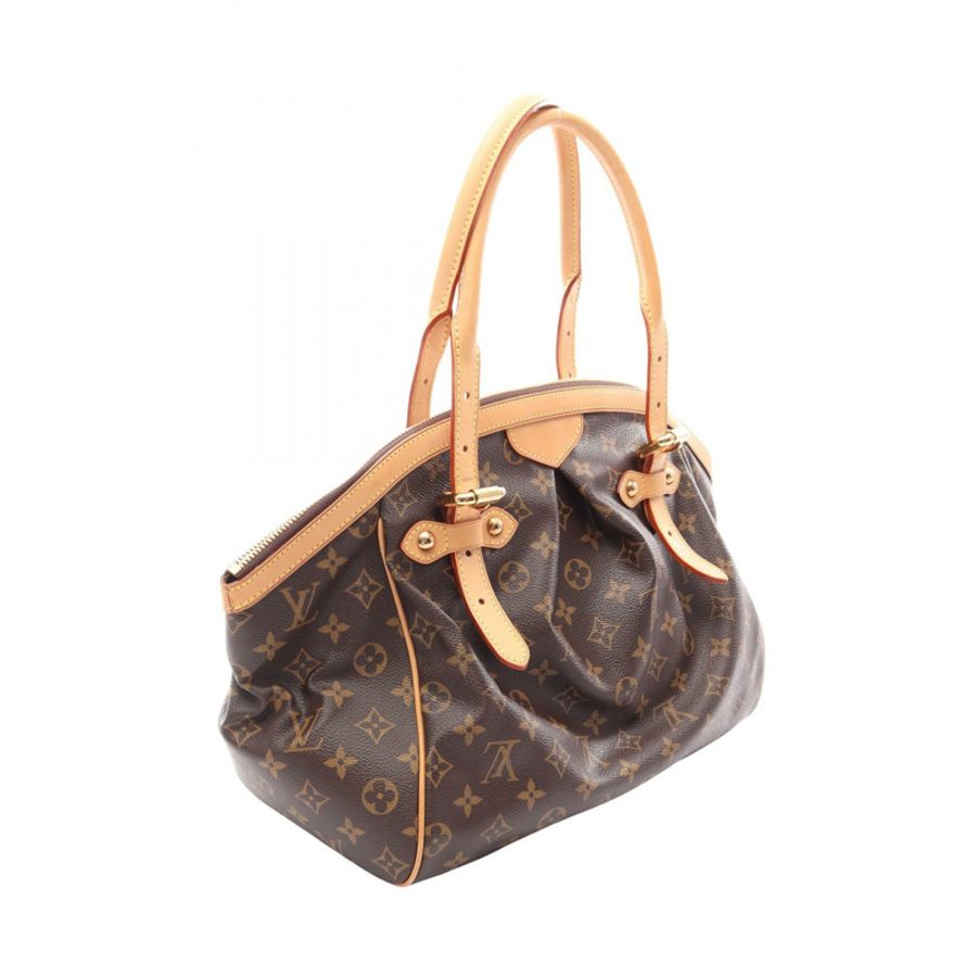 路易威登 Tivoli 單肩手提包 M40144 Monogram 皮革棕色二手女款-1