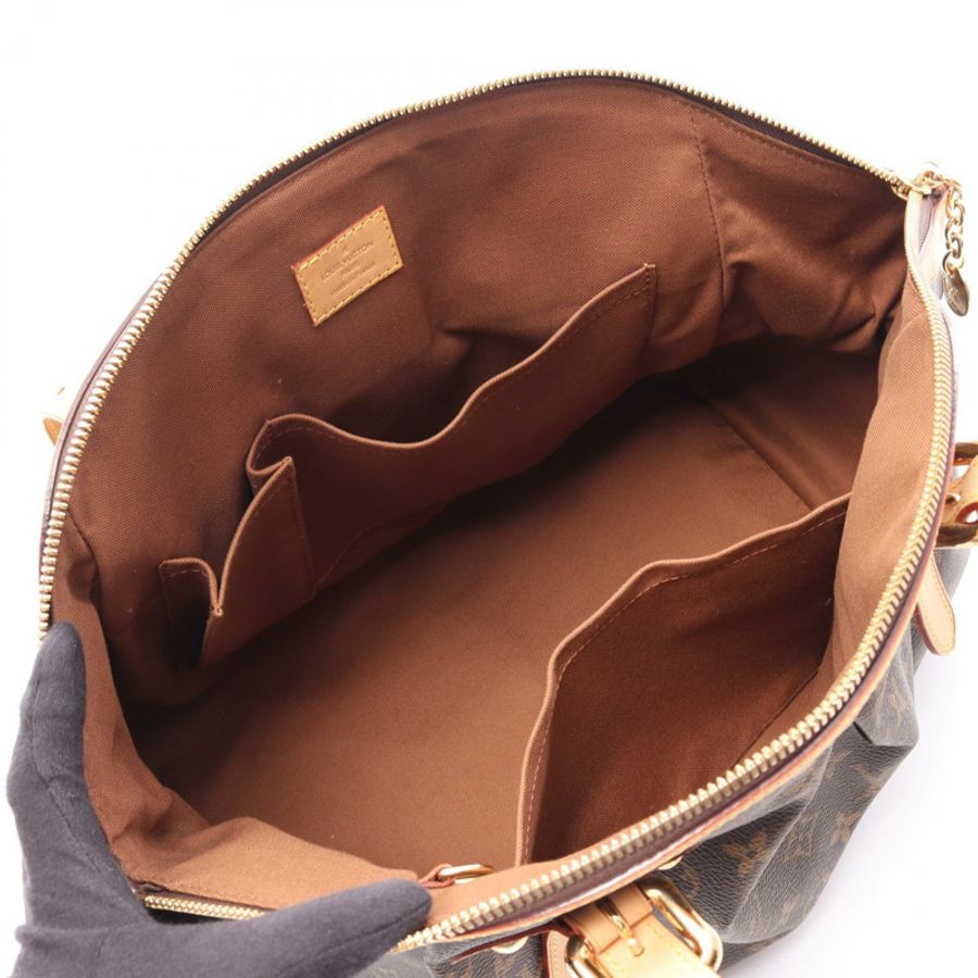 路易威登 Tivoli 單肩手提包 M40144 Monogram 皮革棕色二手女款-2