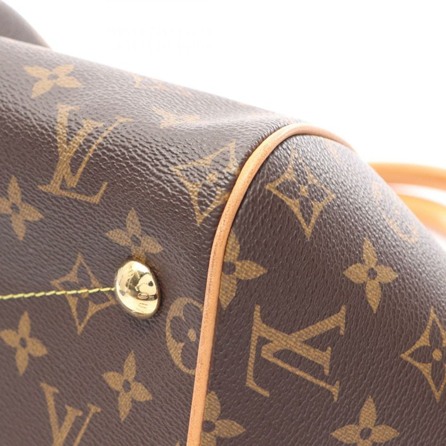 路易威登 Tivoli 單肩手提包 M40144 Monogram 皮革棕色二手女款-5