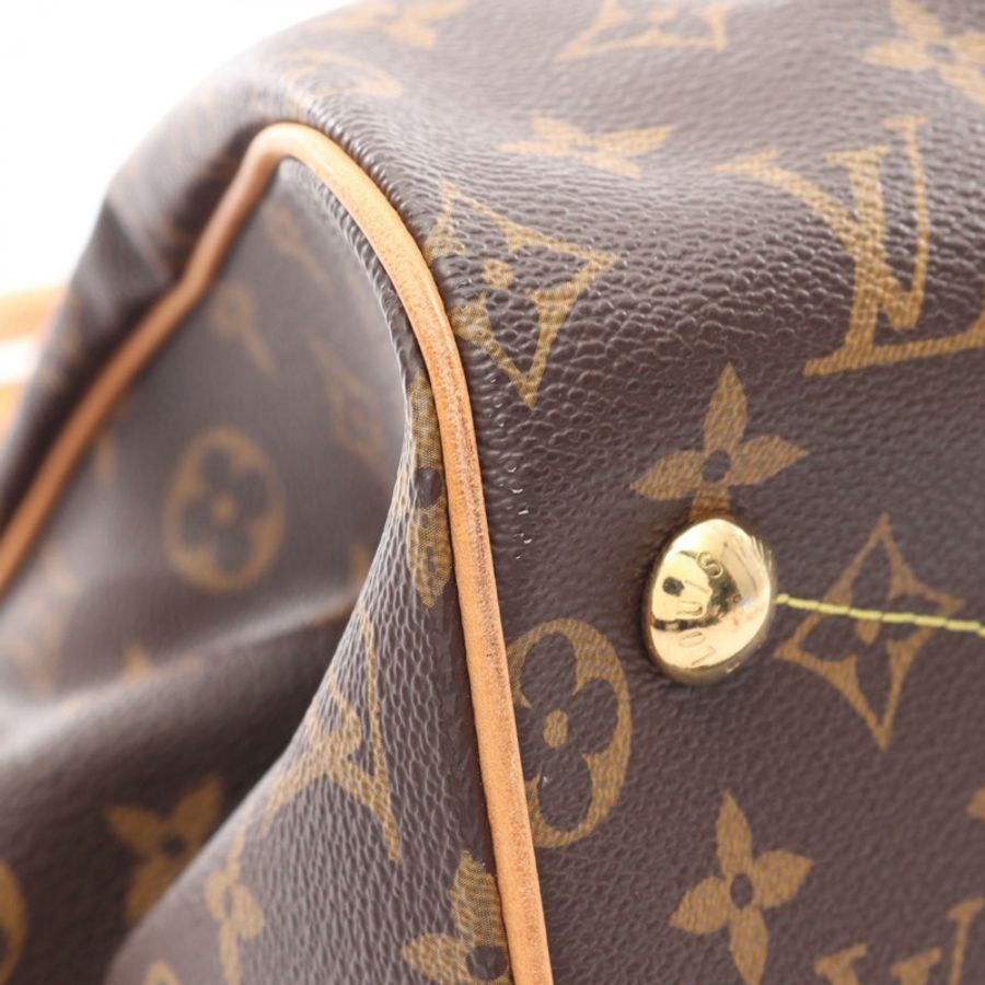 路易威登 Tivoli 單肩手提包 M40144 Monogram 皮革棕色二手女款-6