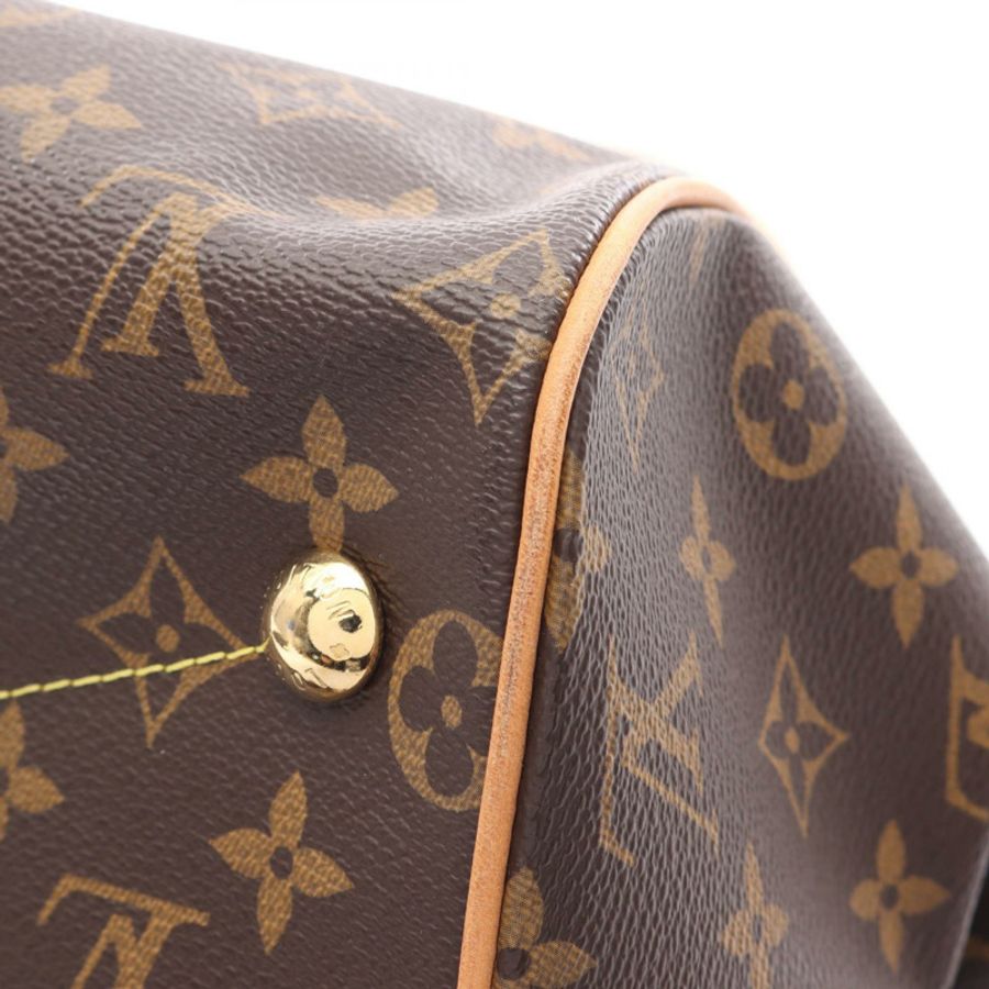 路易威登 Tivoli 單肩手提包 M40144 Monogram 皮革棕色二手女款-7