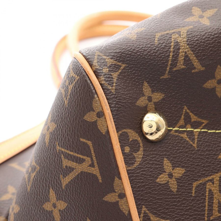 路易威登 Tivoli 單肩手提包 M40144 Monogram 皮革棕色二手女款-8