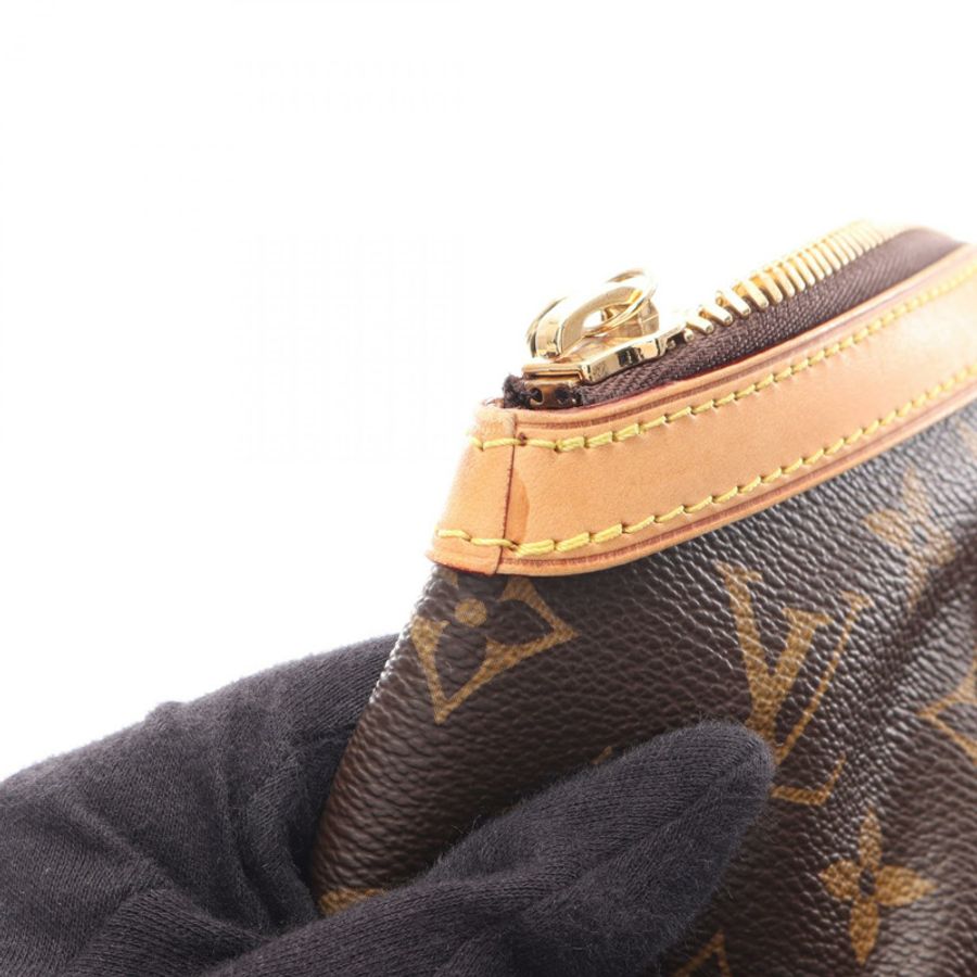 路易威登 Tivoli 單肩手提包 M40144 Monogram 皮革棕色二手女款-9