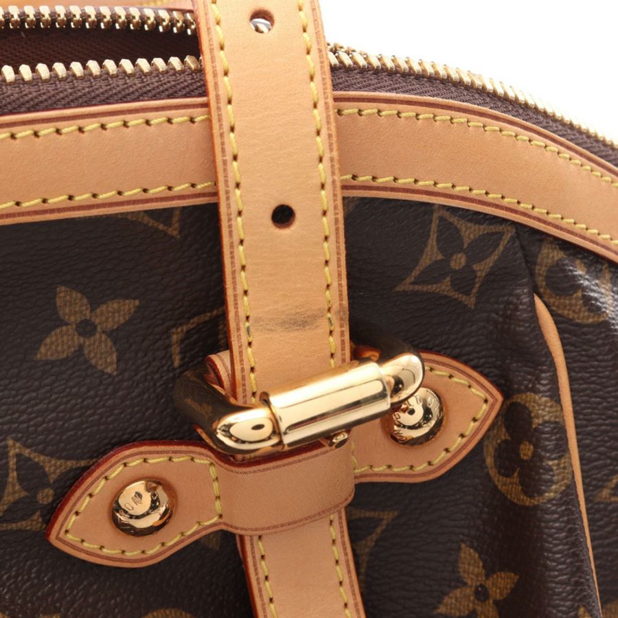 路易威登 Tivoli 單肩手提包 M40144 Monogram 皮革棕色二手女款-11