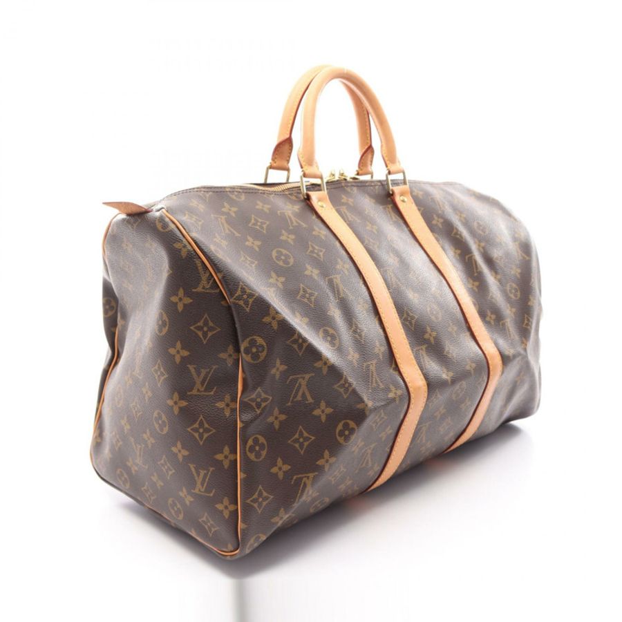 路易威登 Keepall 50 旅行手提包 M41426 Monogram 皮革棕色二手 LV-1