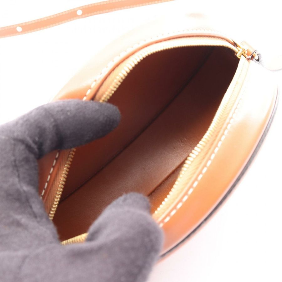 CELINE Triomphe 橢圓形手提包 Cuir 皮革斜背包單肩包 10I703DPQ 棕色-2