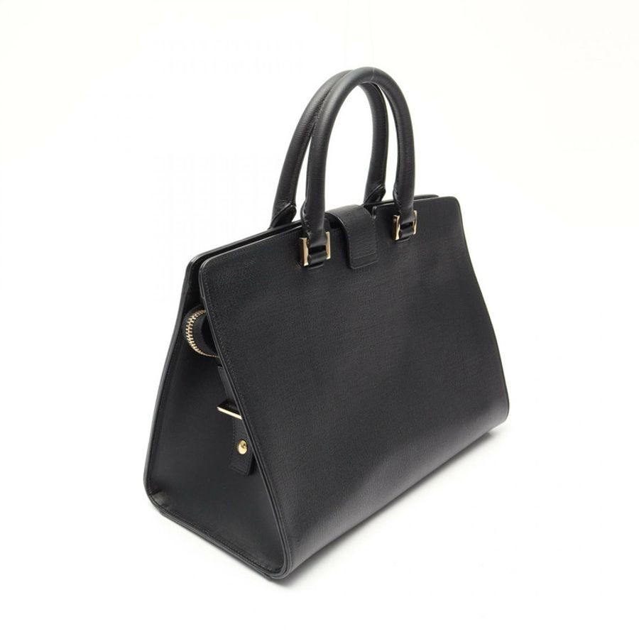 YVES SAINT LAURENT Cavas chic 手提包 400660 黑色真皮二手女款-1