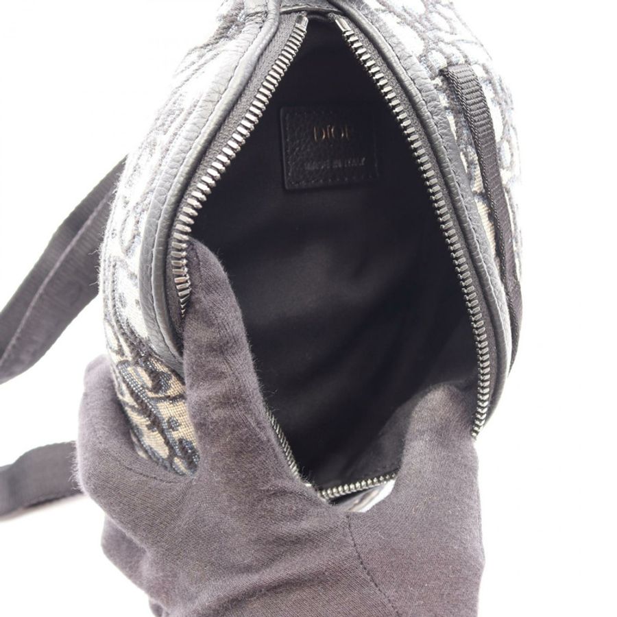 Christian Dior SCARAB Oblique 腰包 帆布皮革 米色 海軍藍 黑色-2