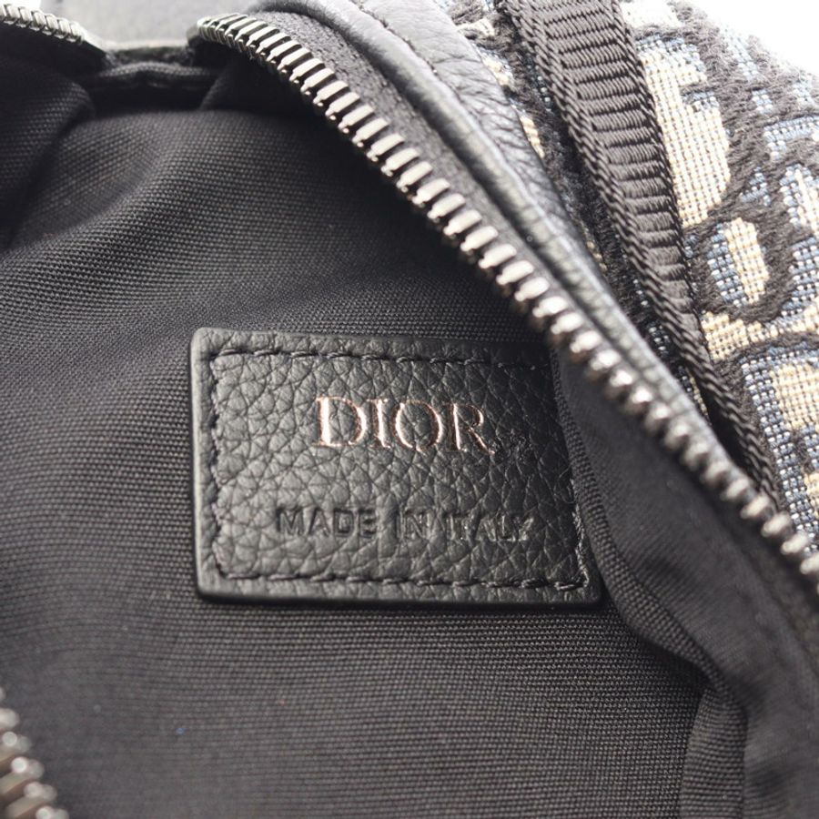 Christian Dior SCARAB Oblique 腰包 帆布皮革 米色 海軍藍 黑色-3